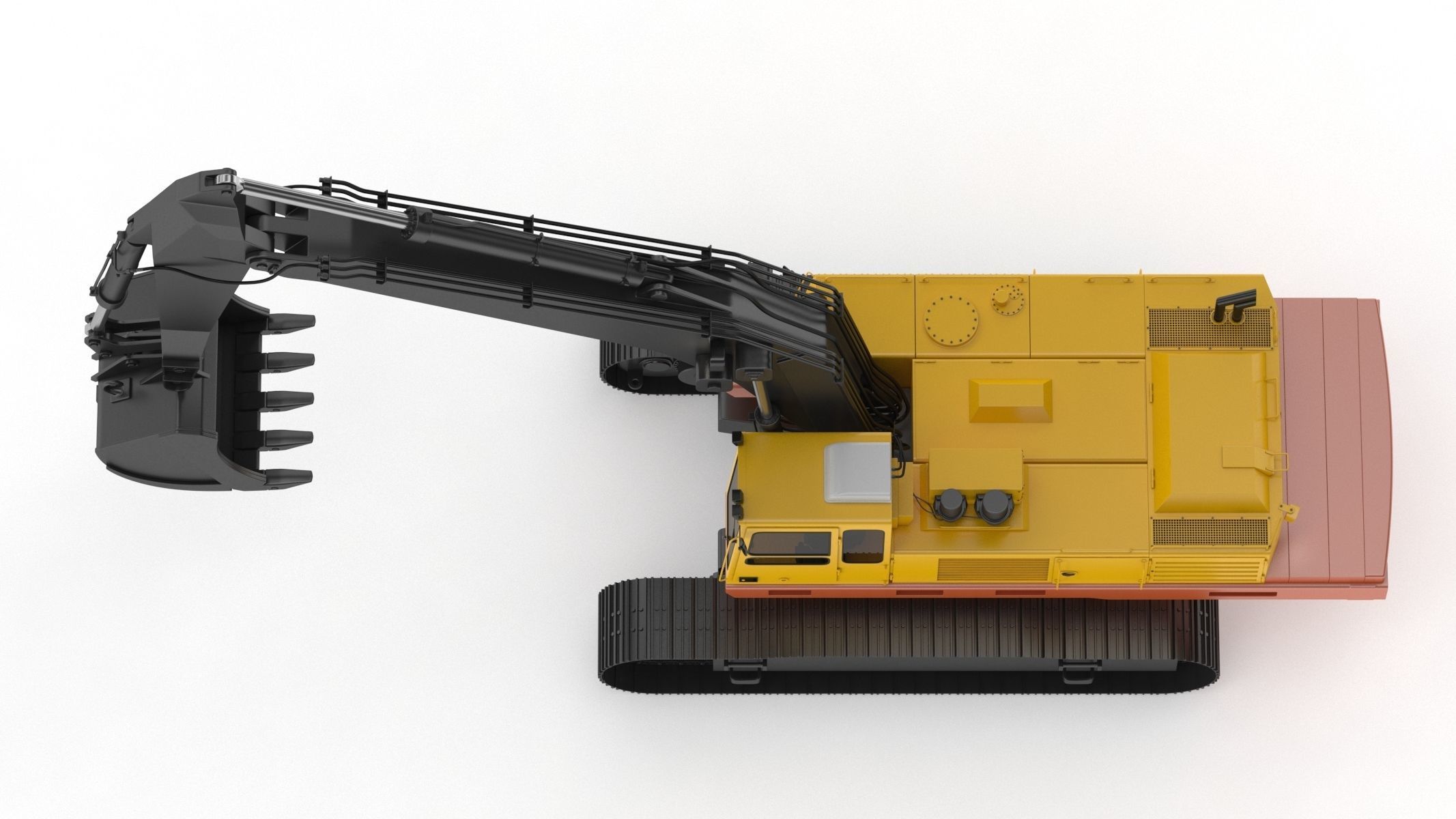  Crawler Excavator Generic 05 3D model_9