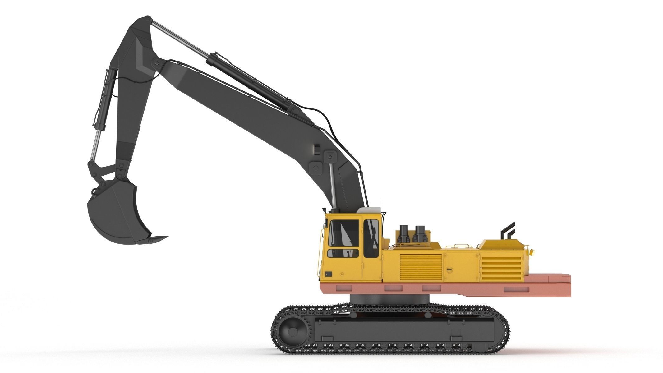  Crawler Excavator Generic 05 3D model_3