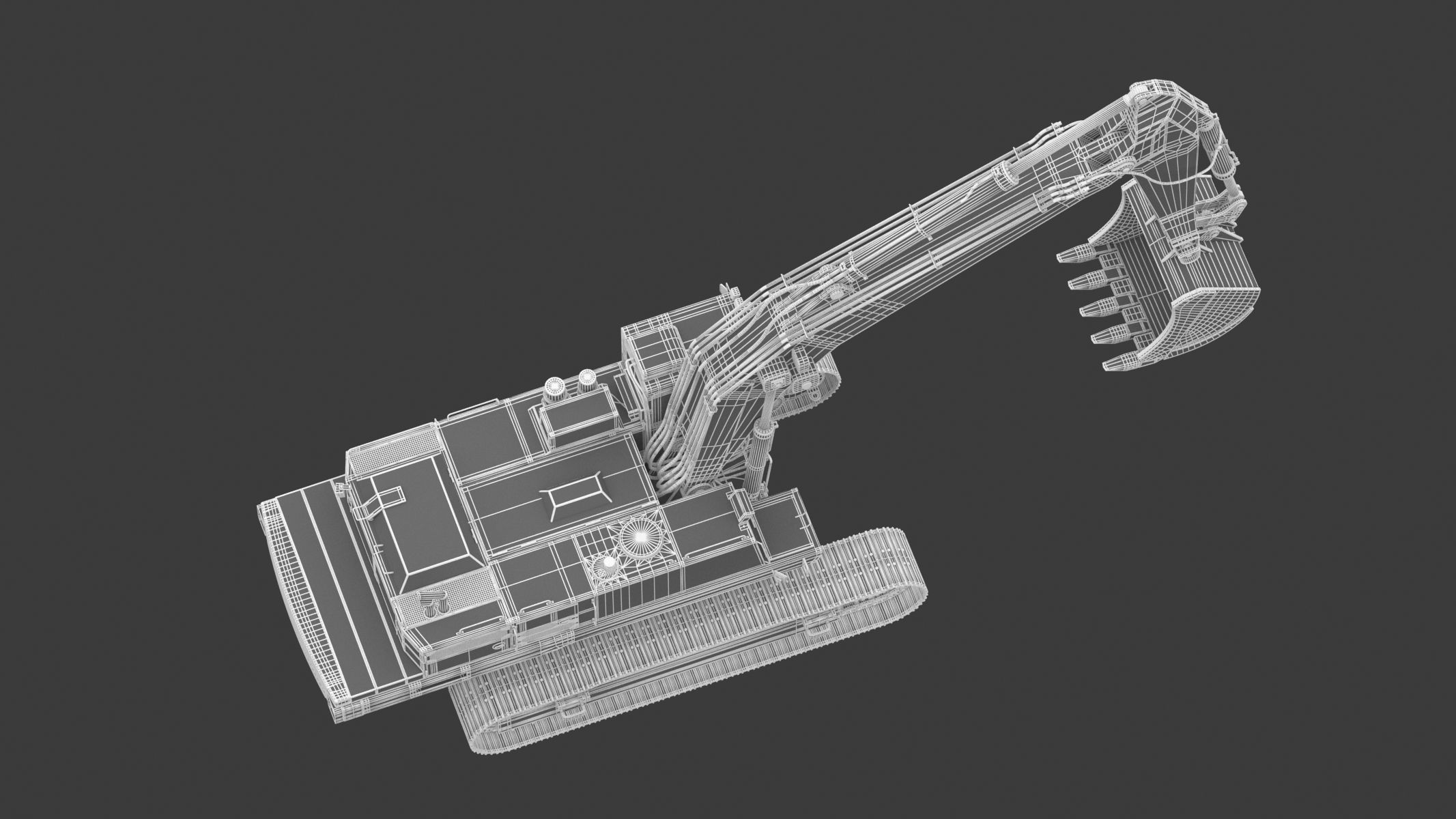  Crawler Excavator Generic 05 3D model_29