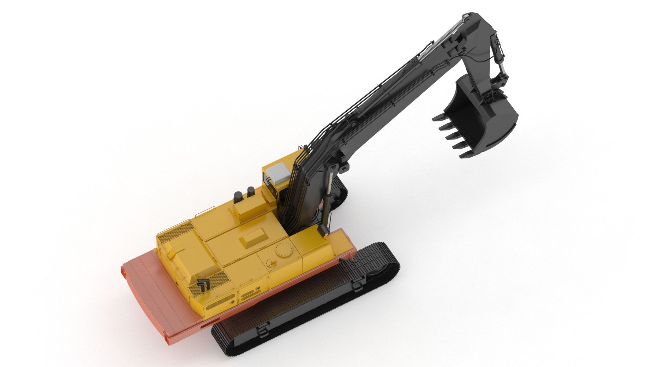  Crawler Excavator Generic 05 3D model_8