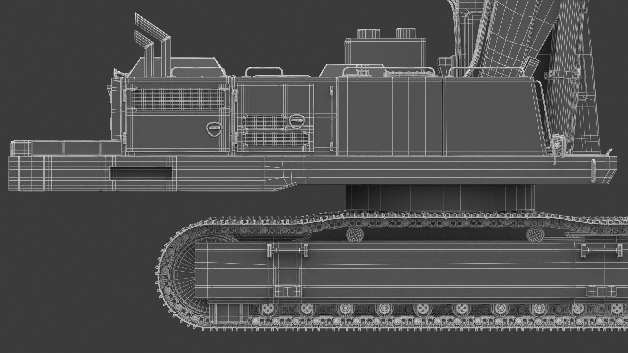  Crawler Excavator Generic 05 3D model_38