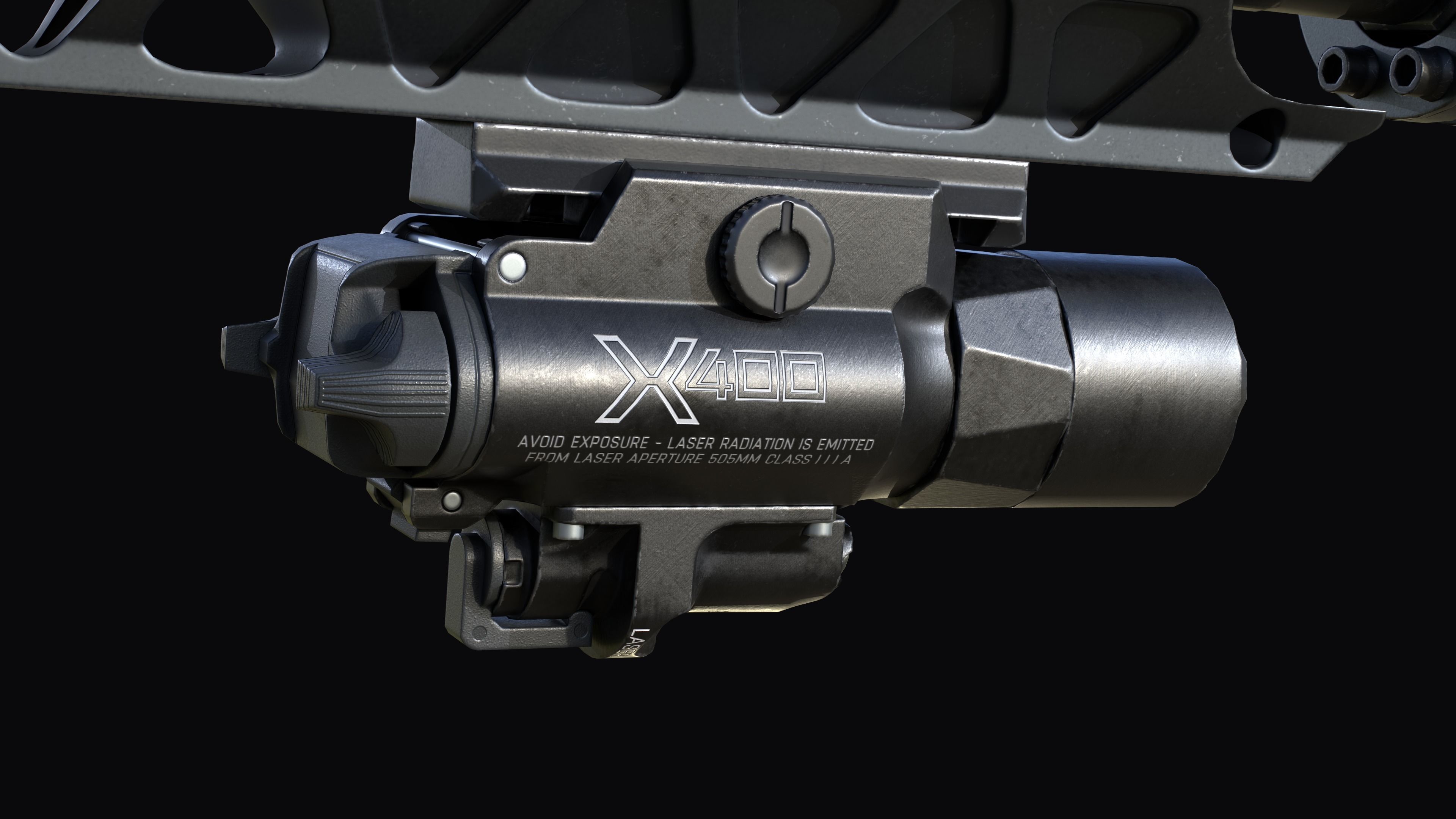 Tactical modular assault rifle Colt M4A1 Custom Low-poly 3D model_24