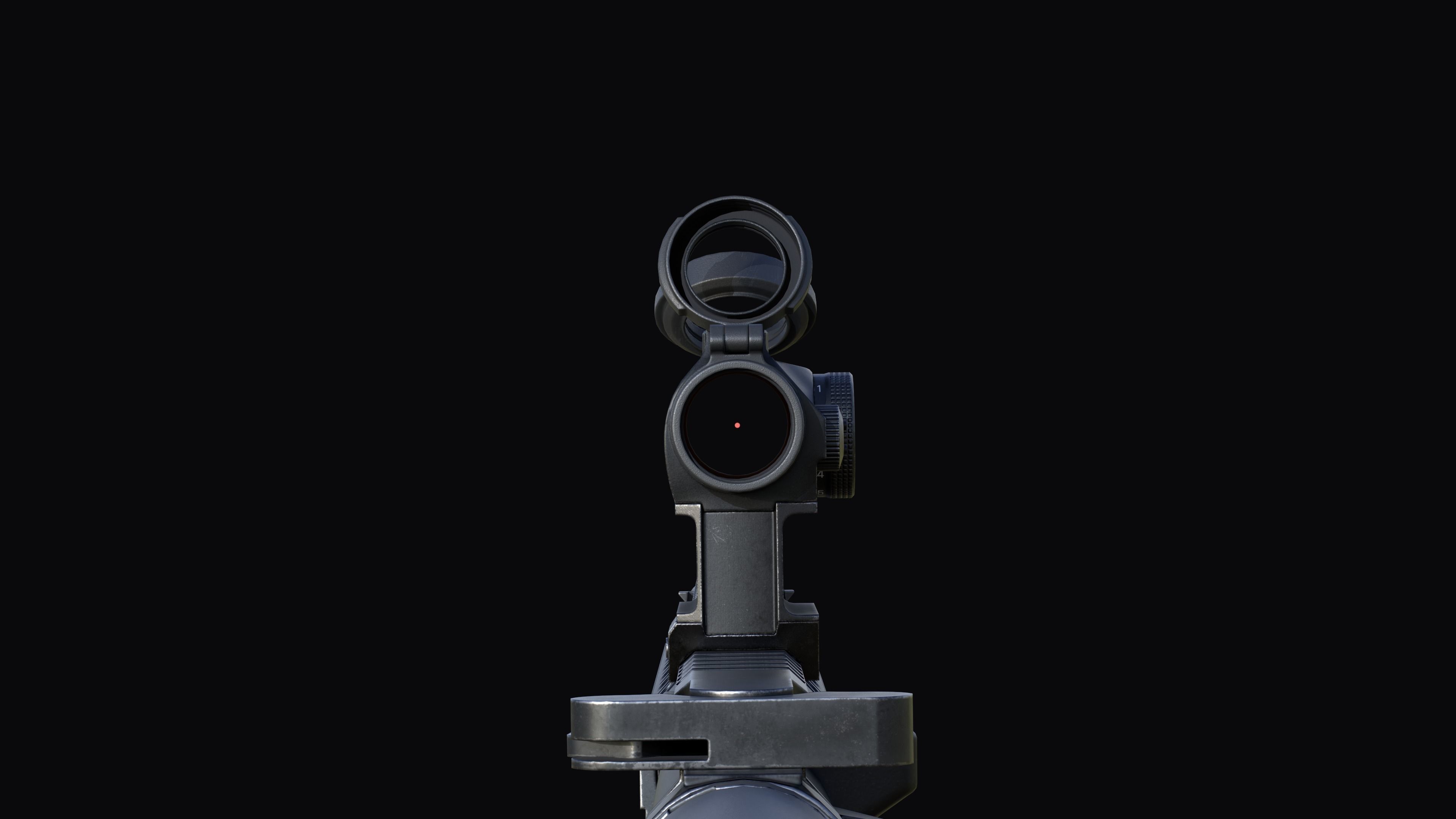 Tactical modular assault rifle Colt M4A1 Custom Low-poly 3D model_31