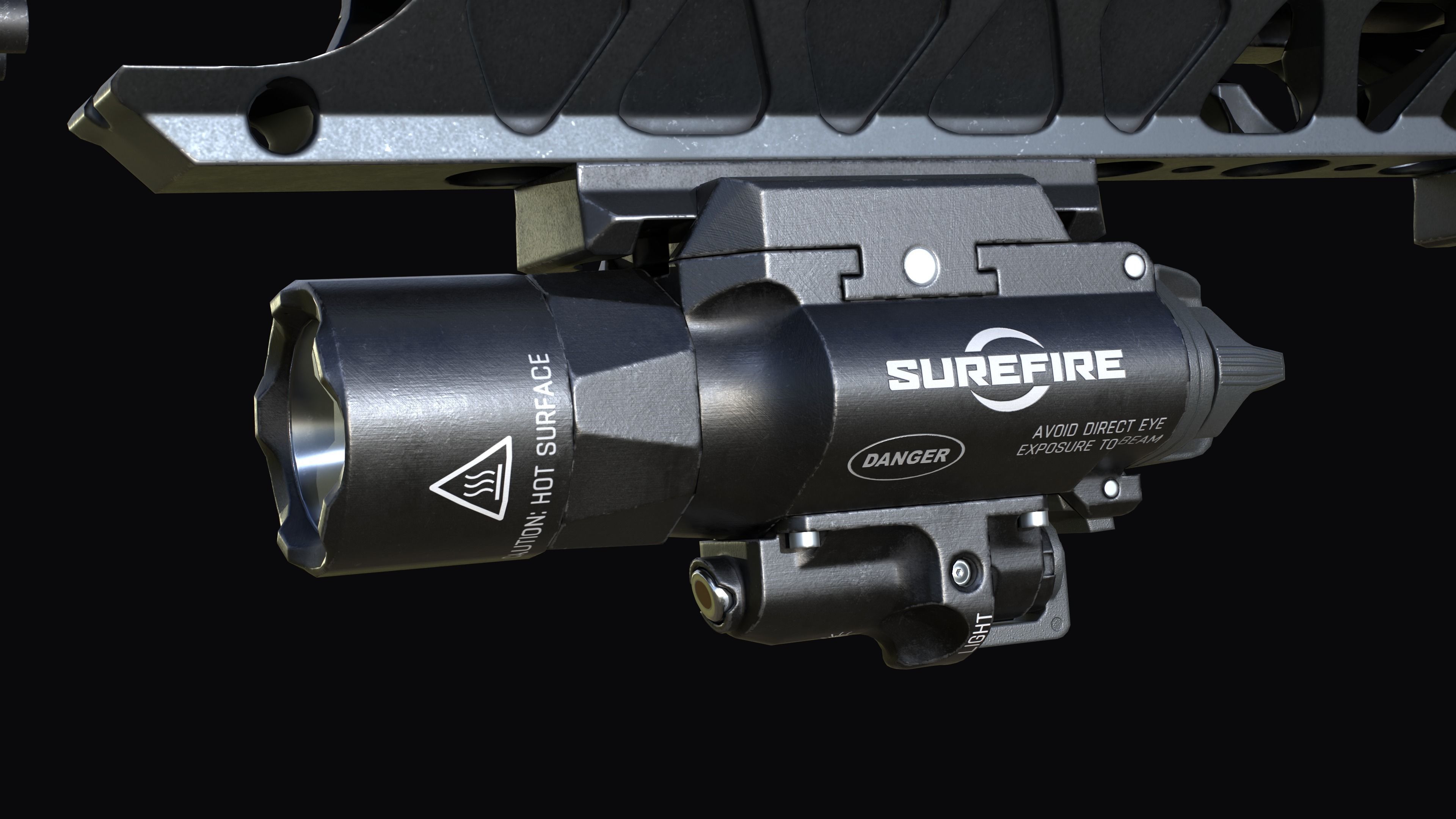 Tactical modular assault rifle Colt M4A1 Custom Low-poly 3D model_23