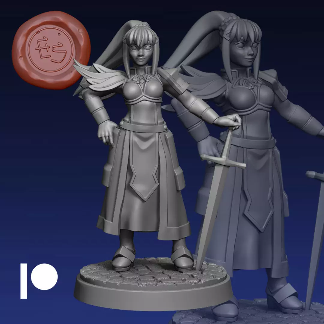 Darkness Konosuba 32mm Miniature 3D print model_0
