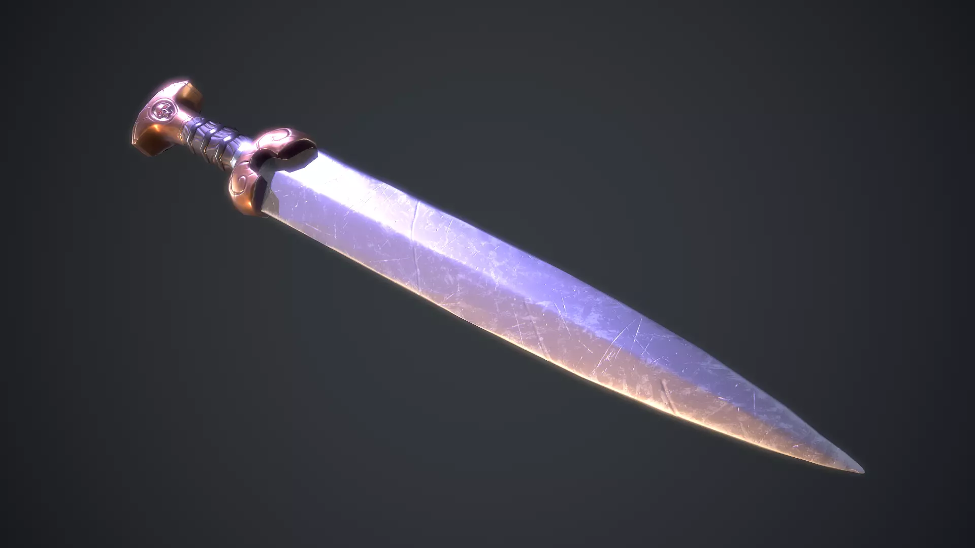Gladius sword - game ready low poly 3d model Free low-poly 3D model