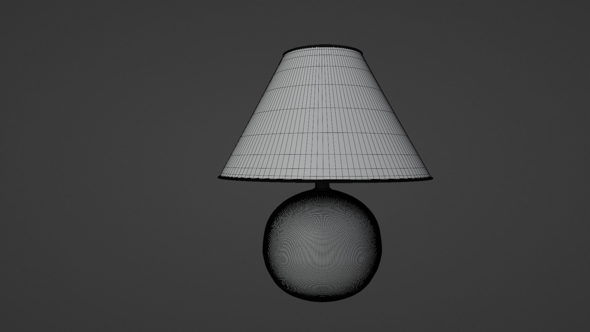 wood table lamp 3D model_13