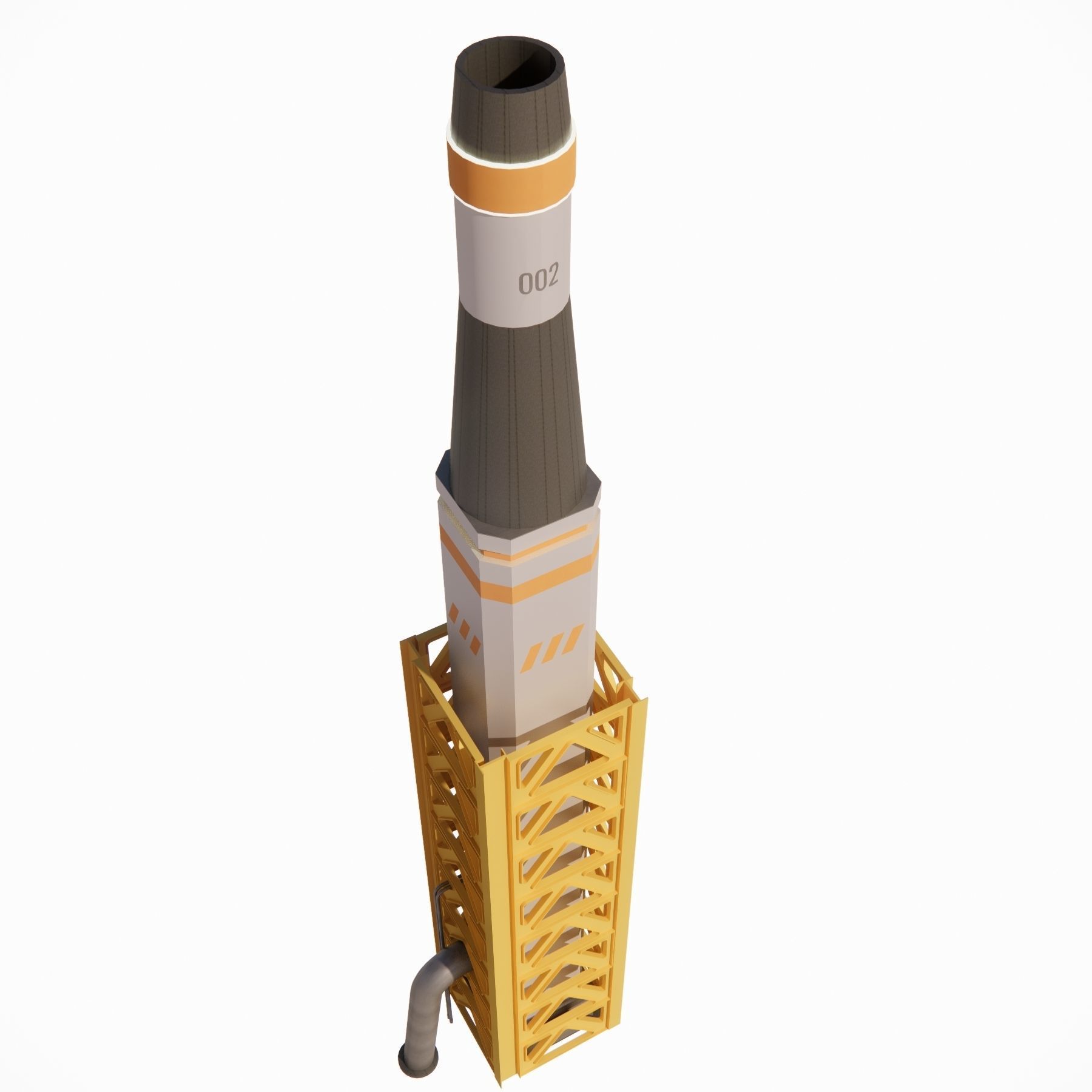 Sci-fi Industrial Chimney 002 3D model_5