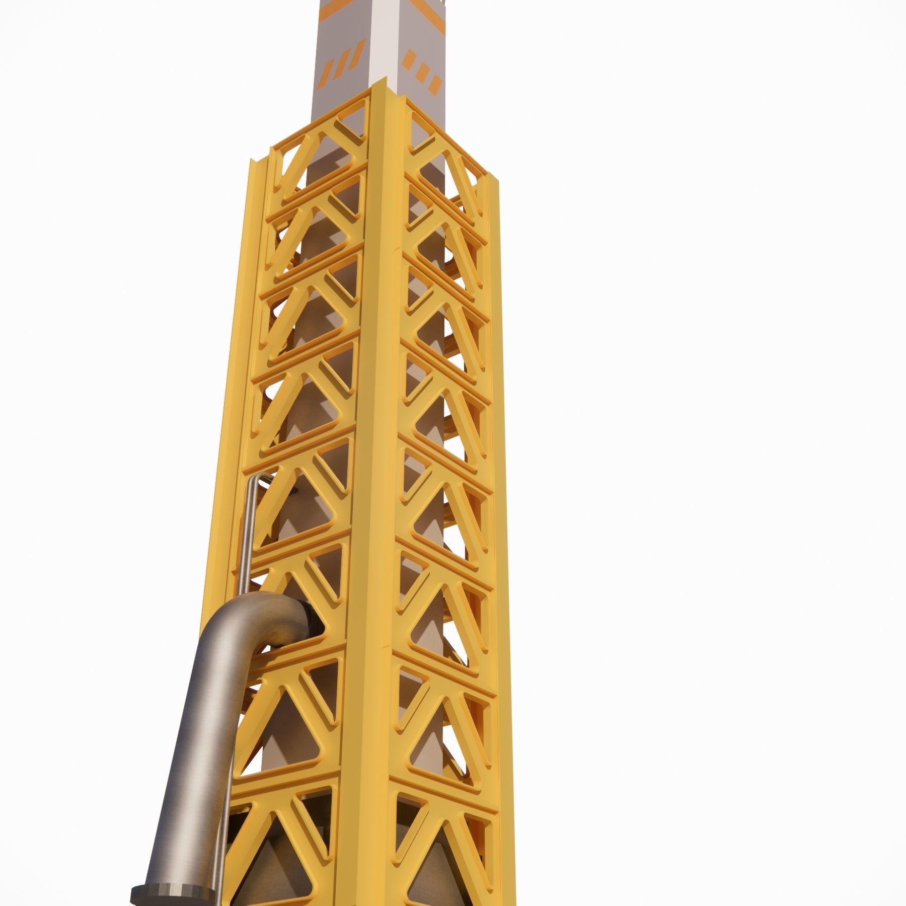 Sci-fi Industrial Chimney 002 3D model_3