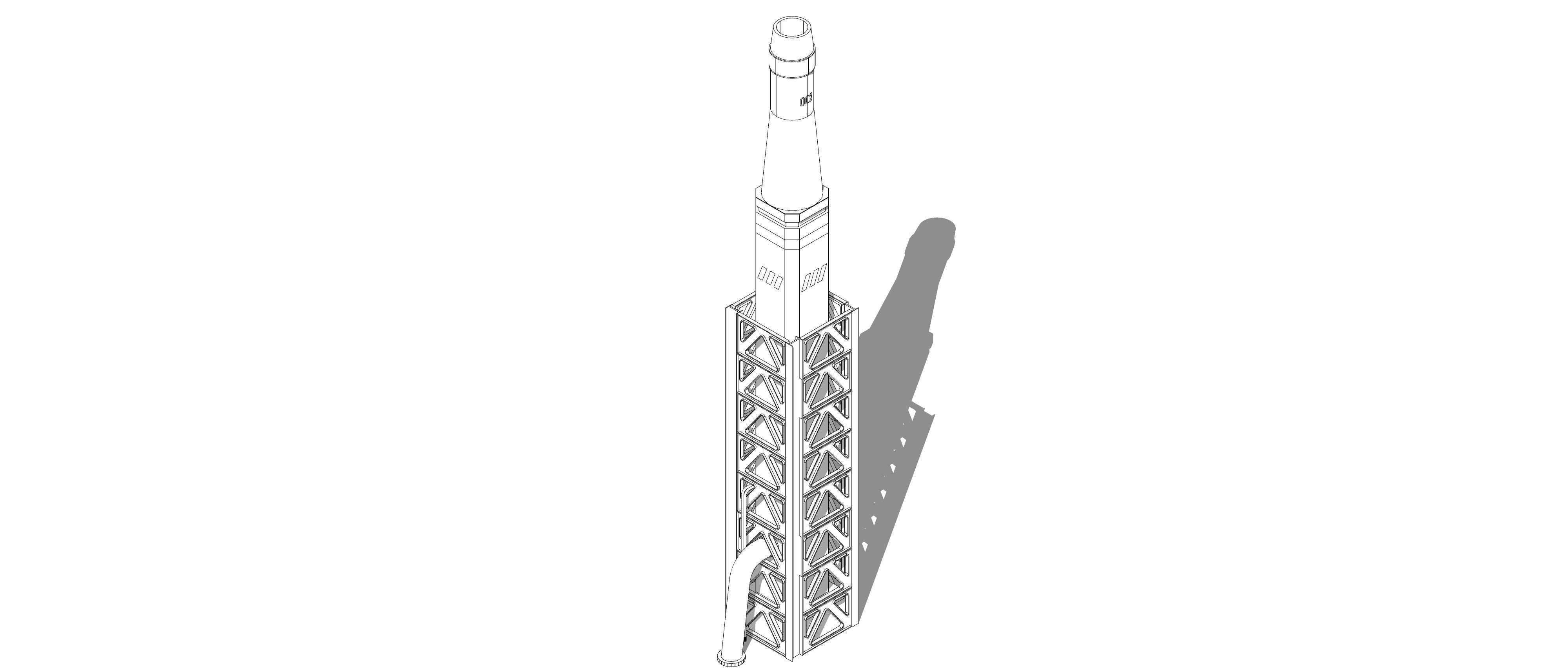 Sci-fi Industrial Chimney 002 3D model_9