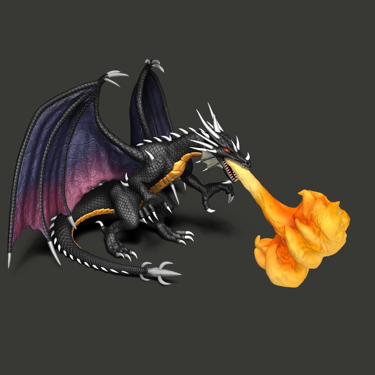 Heroes 3 Black Dragon Model for 3D Printing 3D print model_1