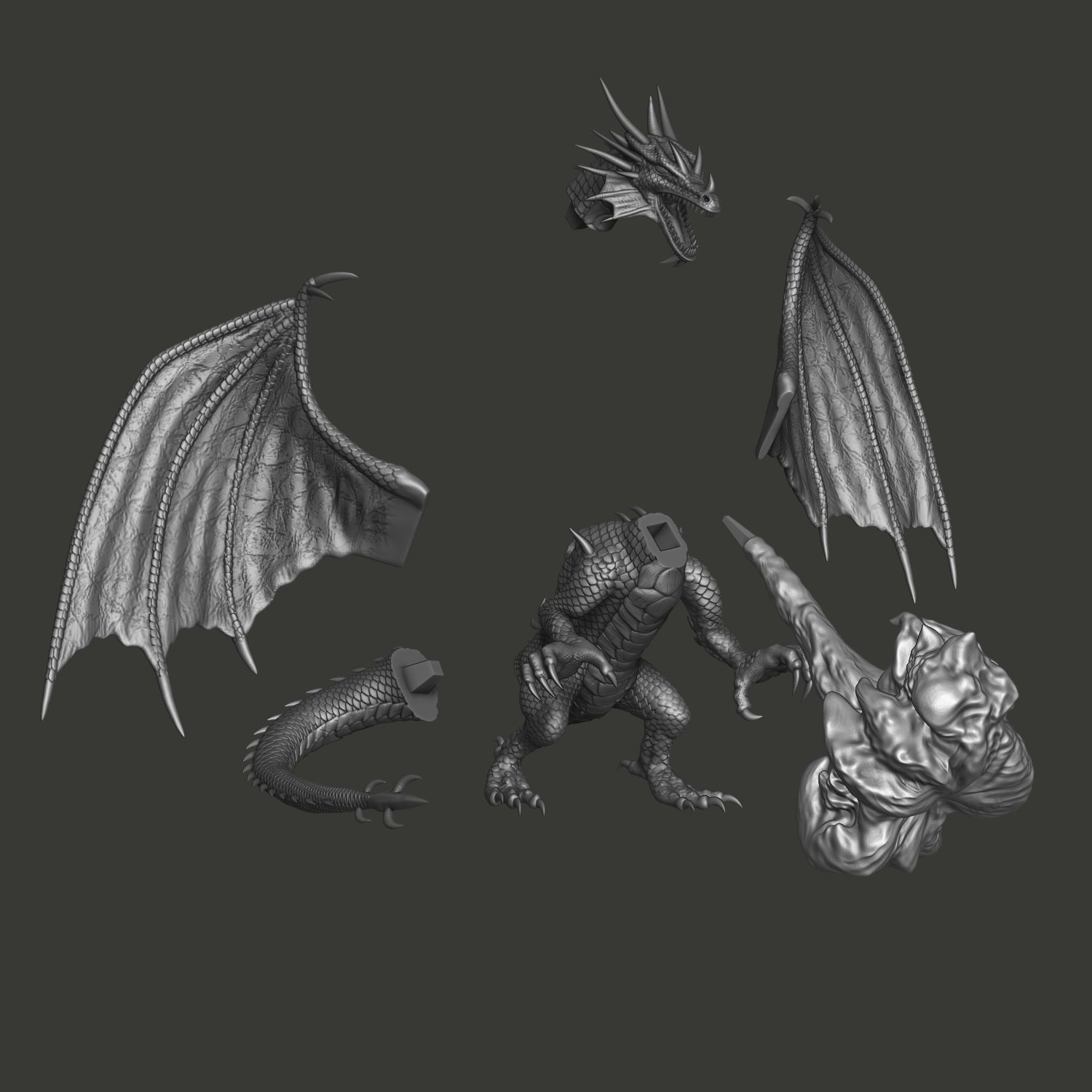 Heroes 3 Black Dragon Model for 3D Printing 3D print model_7