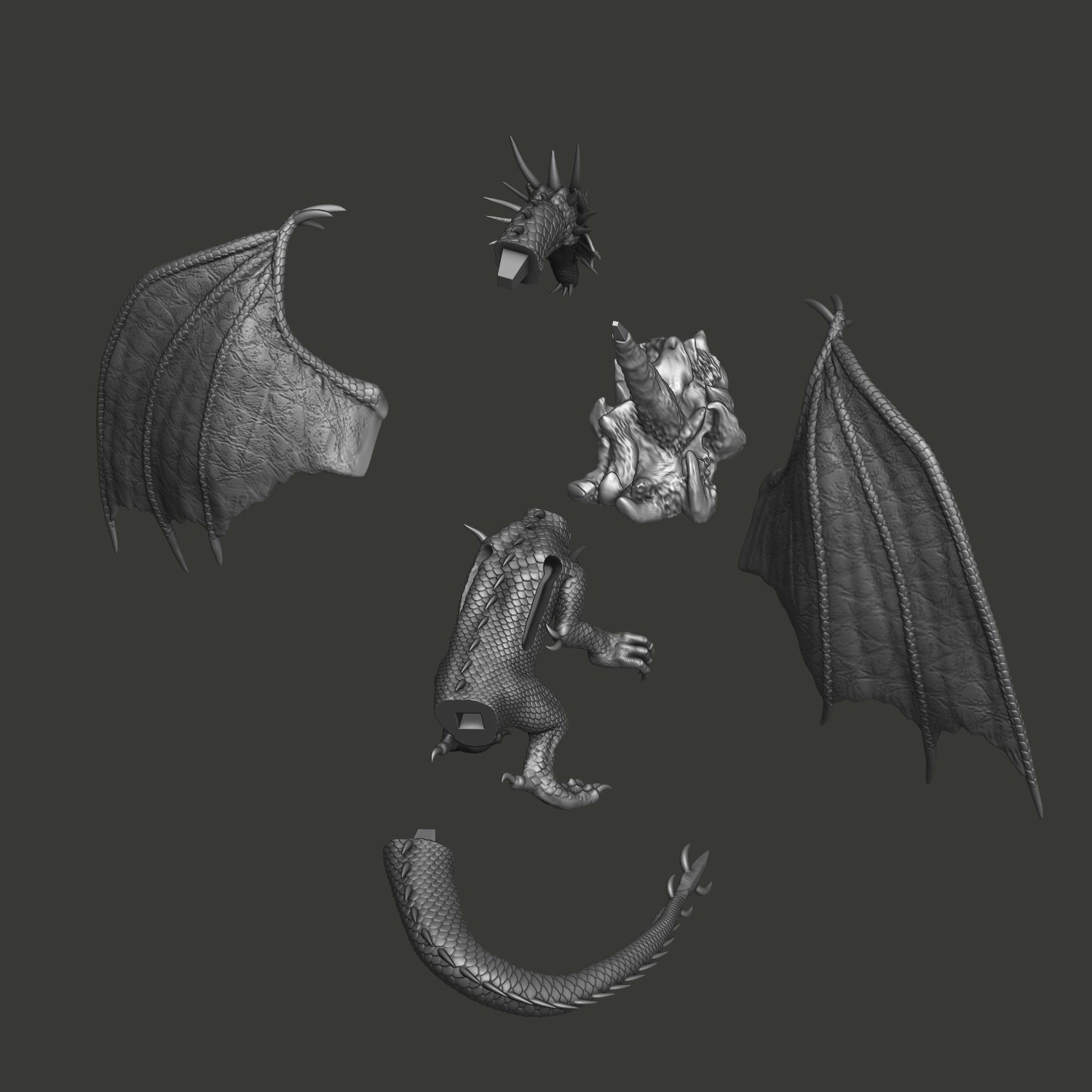 Heroes 3 Black Dragon Model for 3D Printing 3D print model_6