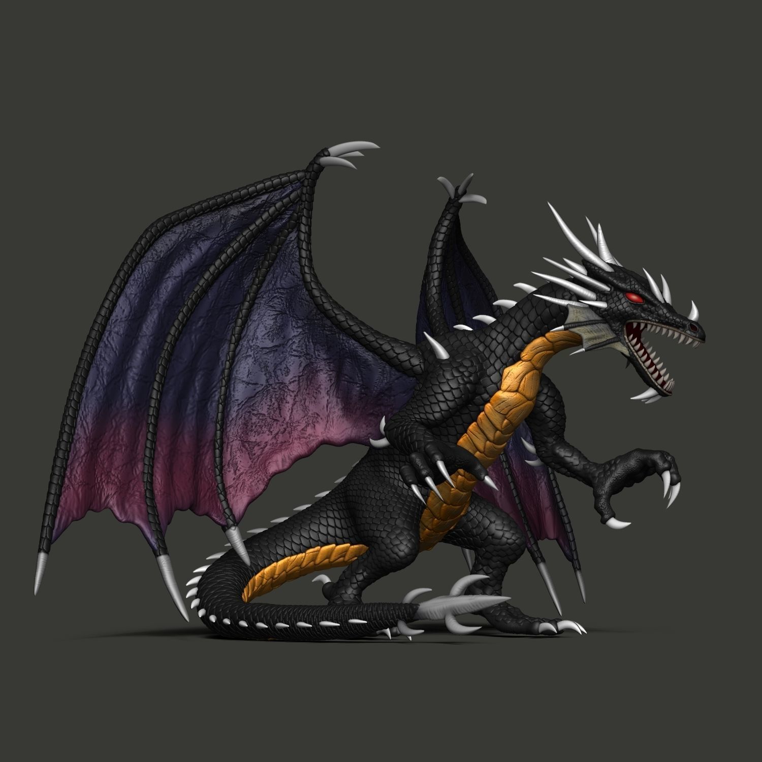 Heroes 3 Black Dragon Model for 3D Printing 3D print model_2