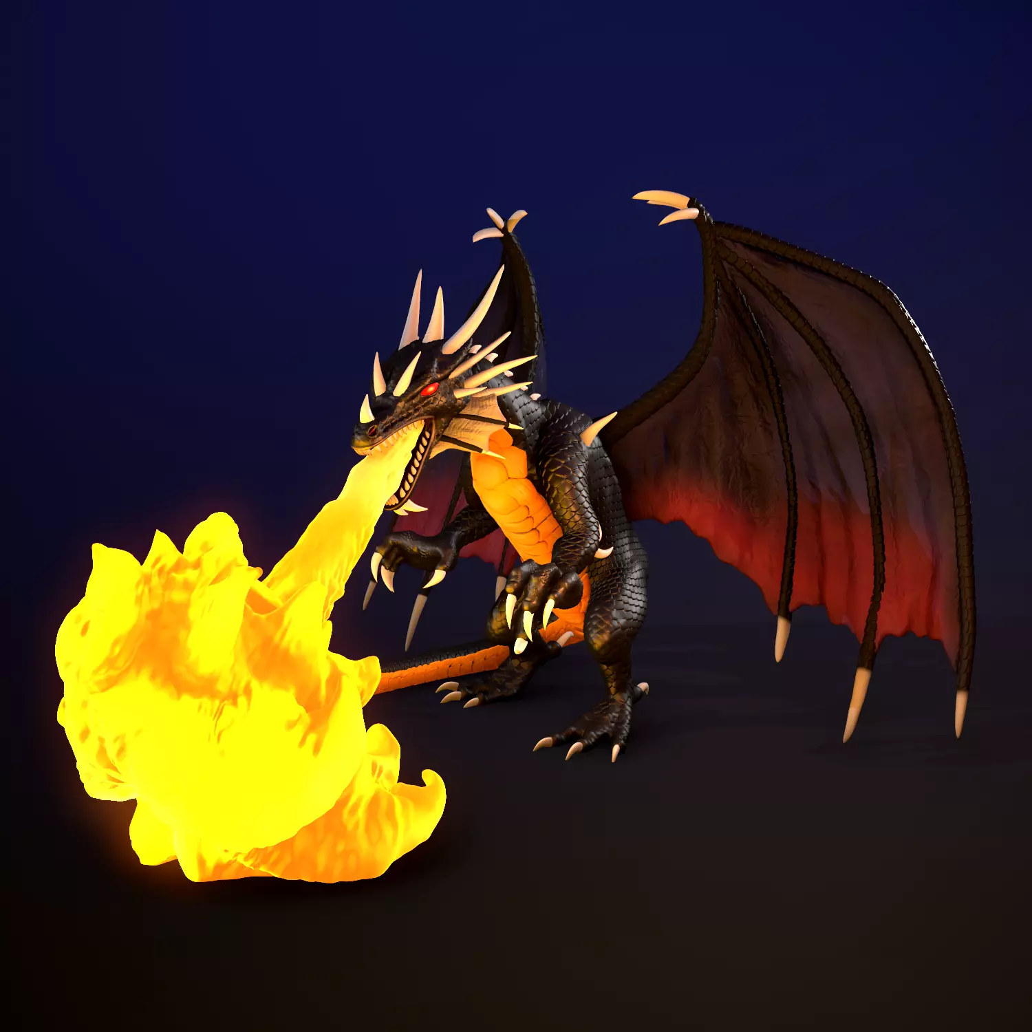 Heroes 3 Black Dragon Model for 3D Printing 3D print model_0