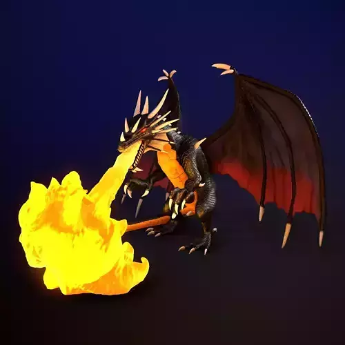 Heroes 3 Black Dragon Model for 3D Printing 3D print model