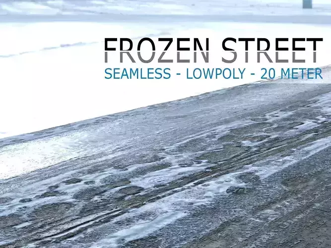 frozen street - lowpoly and 20 meter