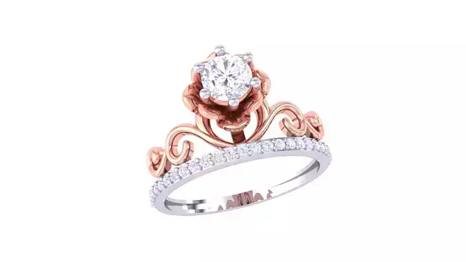 Women FLower Rings 3dm STL OBJ FBX Renders Details