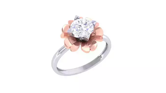 Women FLower Rings 3dm STL OBJ FBX Renders Details