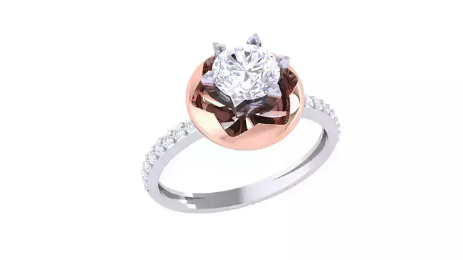 Women FLower Rings 3dm STL OBJ FBX Renders Details