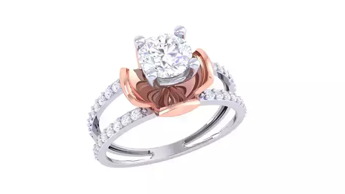 Women FLower Rings 3dm STL OBJ FBX Renders Details