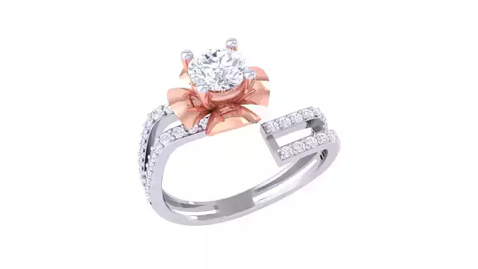 Women FLower Rings 3dm STL OBJ FBX Renders Details