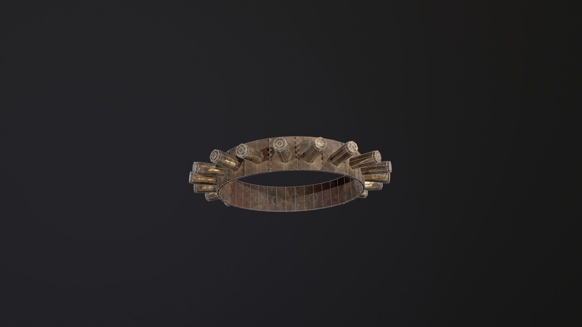 Bullet Collar PBR Free low-poly 3D model_4
