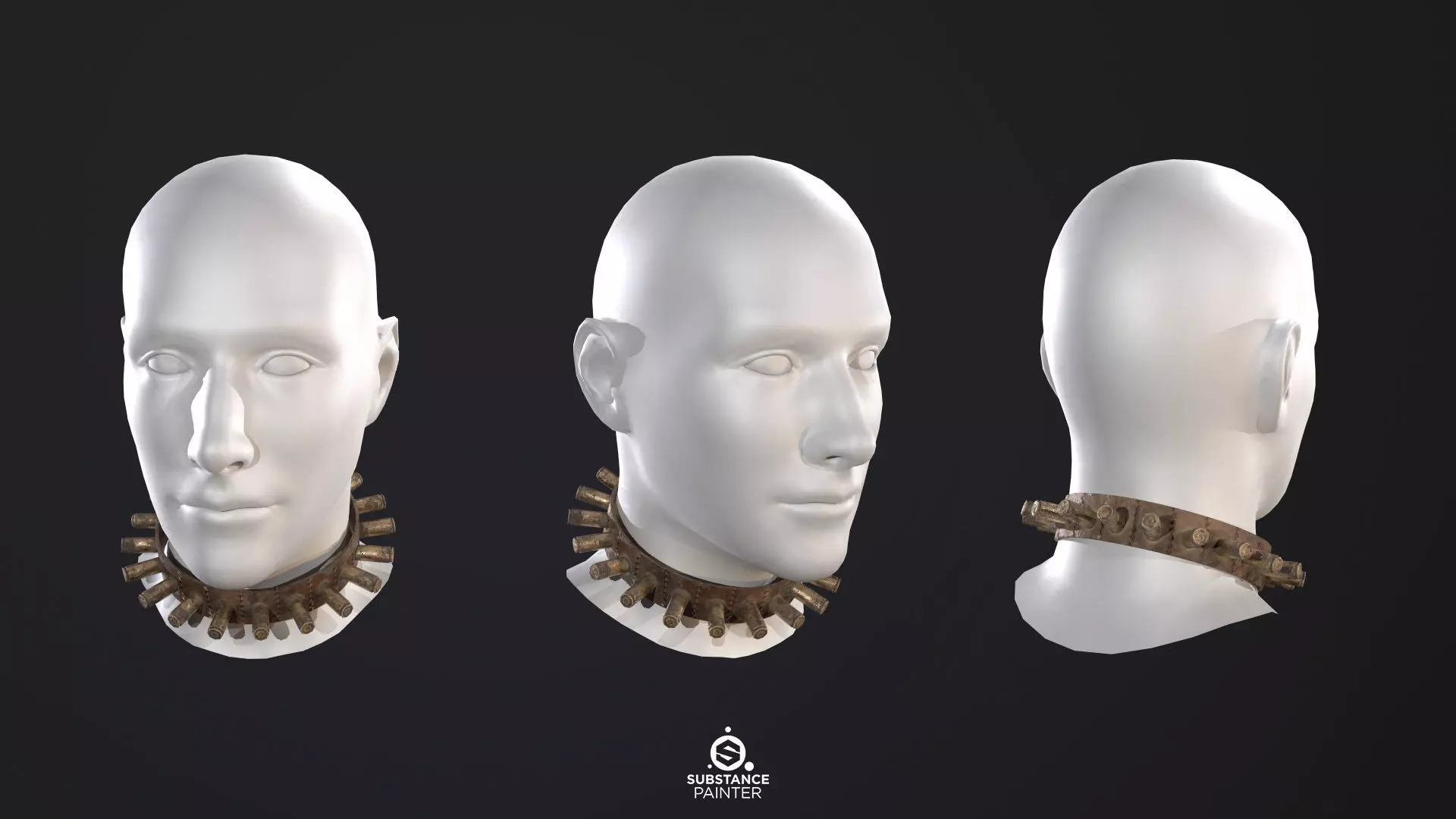 Bullet Collar PBR Free low-poly 3D model_0