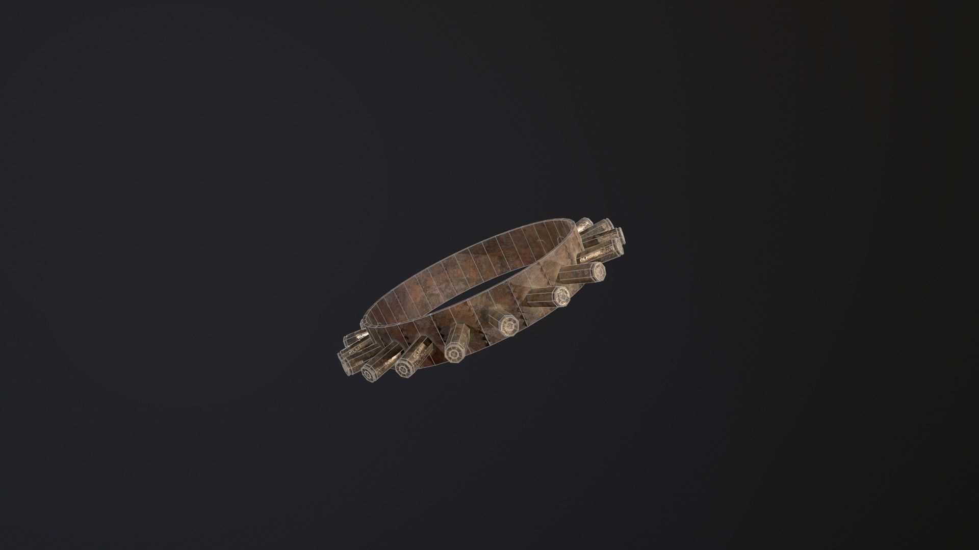 Bullet Collar PBR Free low-poly 3D model_3