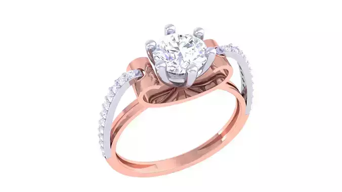 Women FLower Rings 3dm STL OBJ FBX Renders Details