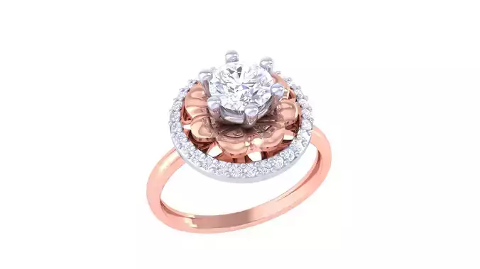 Women FLower Rings 3dm STL OBJ FBX Renders Details