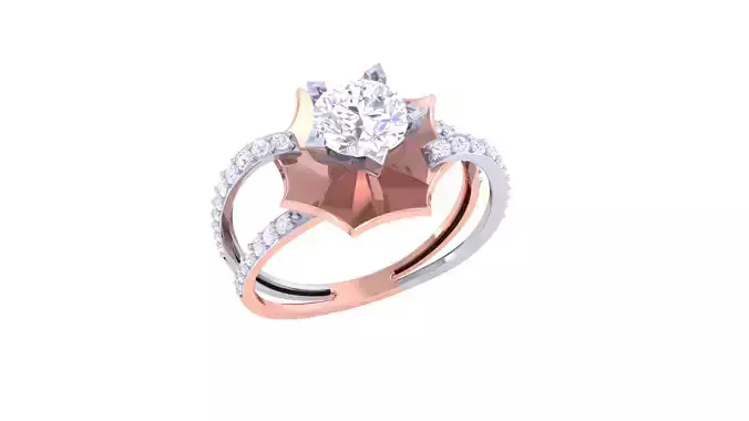 Women FLower Rings 3dm STL OBJ FBX Renders Details