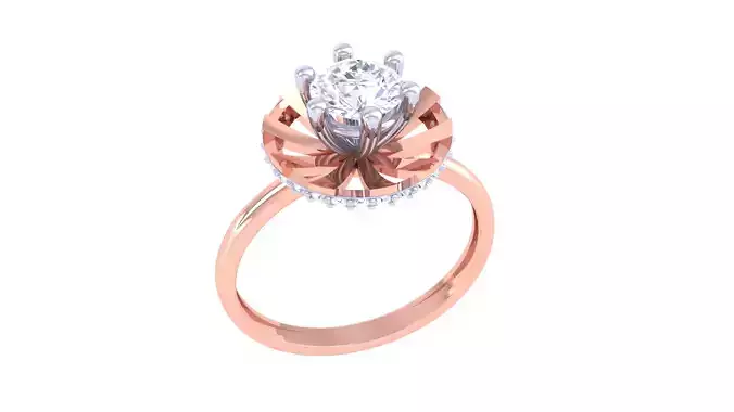 Women FLower Rings 3dm STL OBJ FBX Renders Details