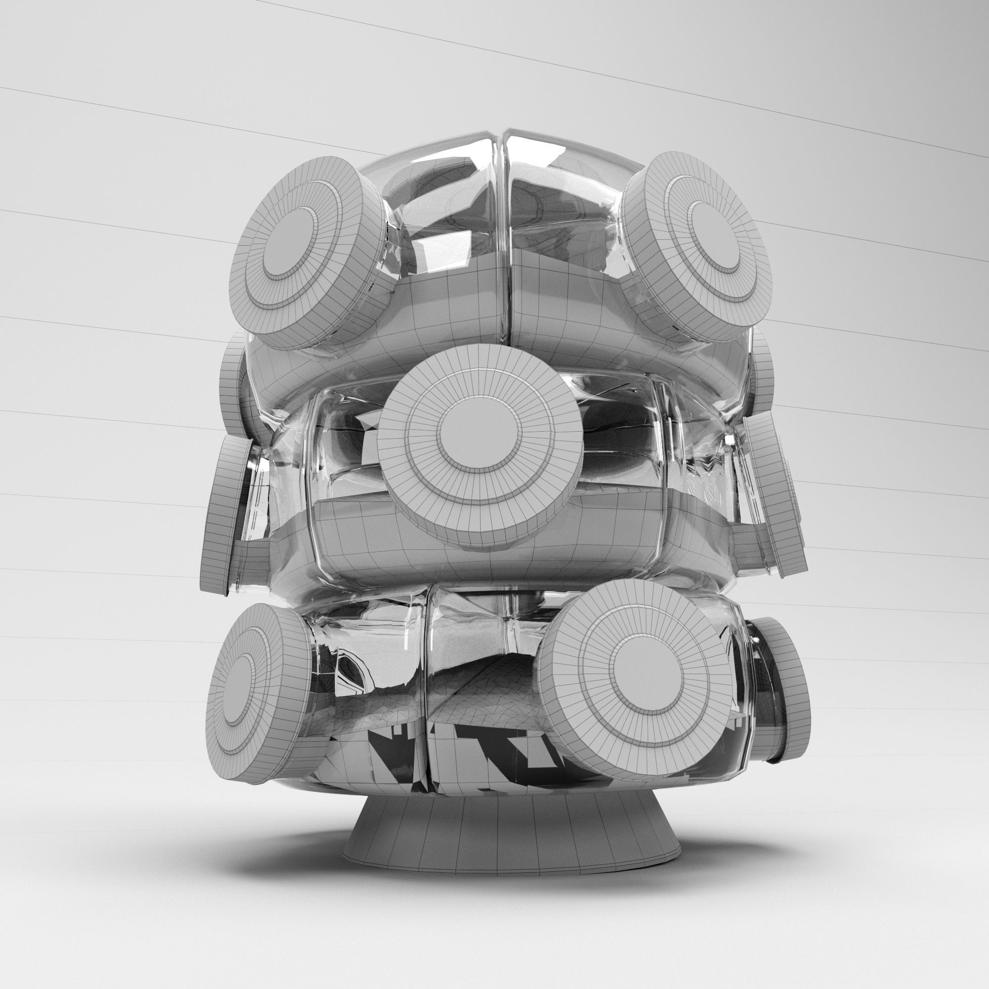 BALEIRO candy dispenser 3D model_2