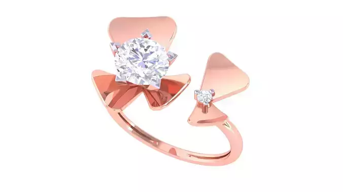 Women FLower Rings 3dm STL OBJ FBX Renders Details