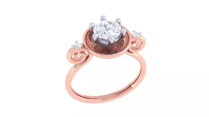 Women FLower Rings 3dm STL OBJ FBX Renders Details