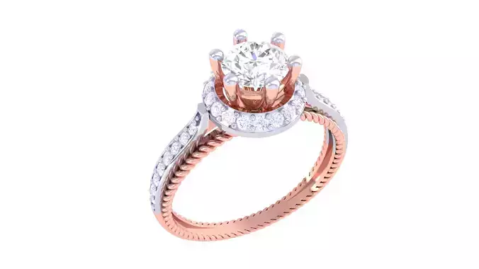 Women Wedding Engagement Rings 3dm STL OBJ FBX Renders Details