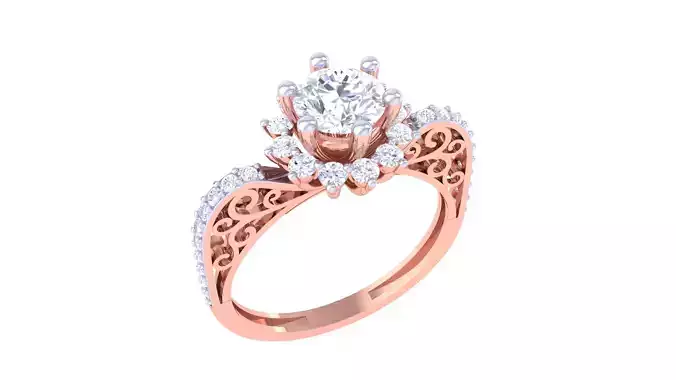 Women Wedding Engagement Rings 3dm STL OBJ FBX Renders Details