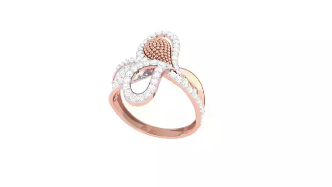Women FLower Cocktail Rings 3dm STL OBJ FBX Renders Details