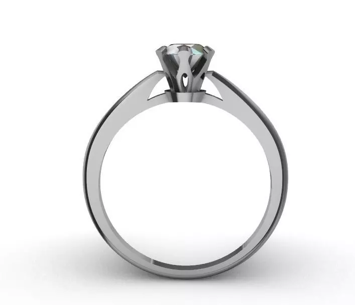 Anillo Solitario 3D print model_0