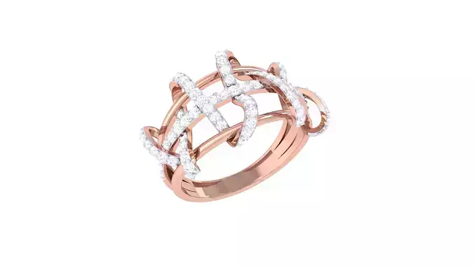 Women FLower Cocktail Rings 3dm STL OBJ FBX Renders Details