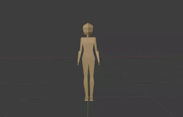 LOW POLY MODEL wooden figure Free low-poly 3D model_0