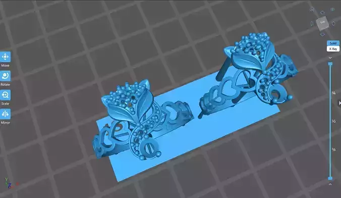 Fox - Women Rings 3dmodel printable