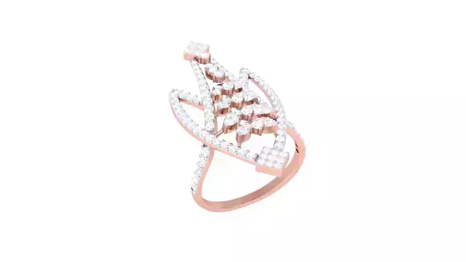 Women FLower Cocktail Rings 3dm STL OBJ FBX Renders Details