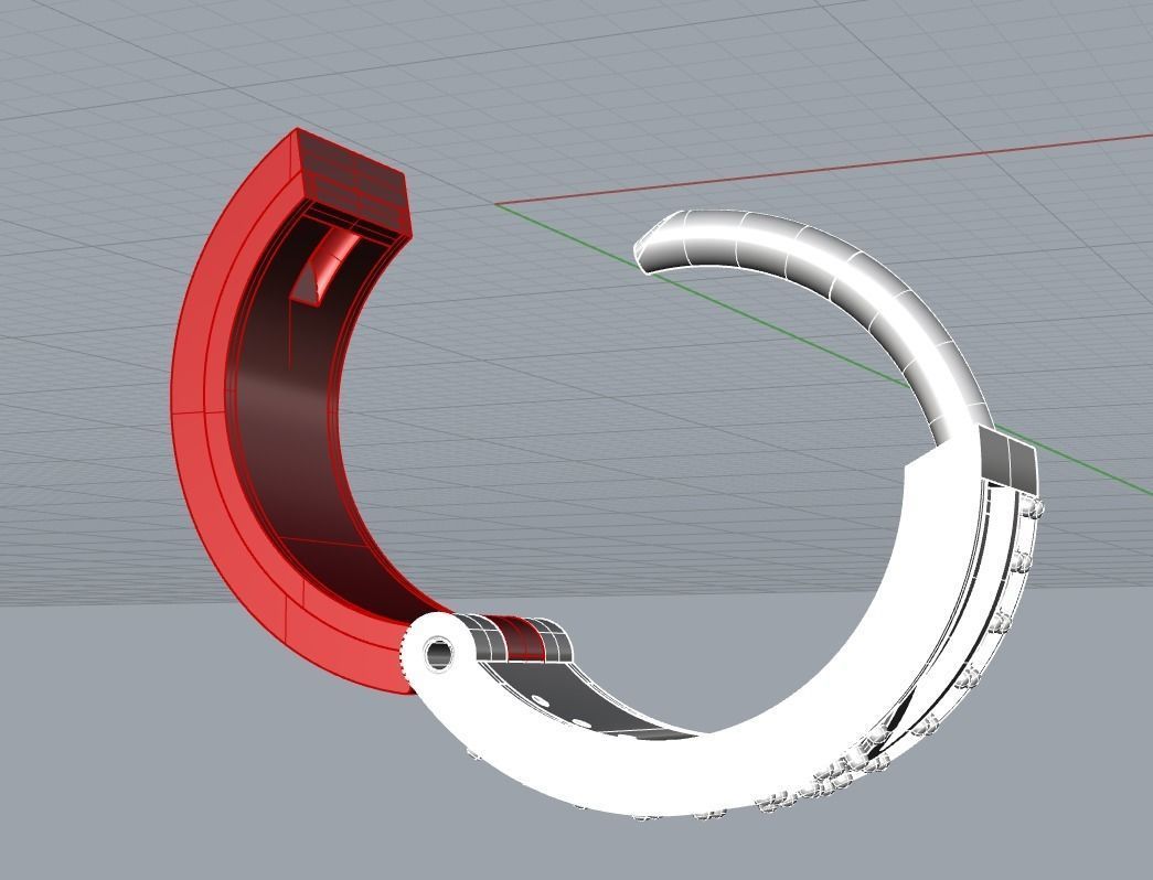 earring ring 3D print model_3