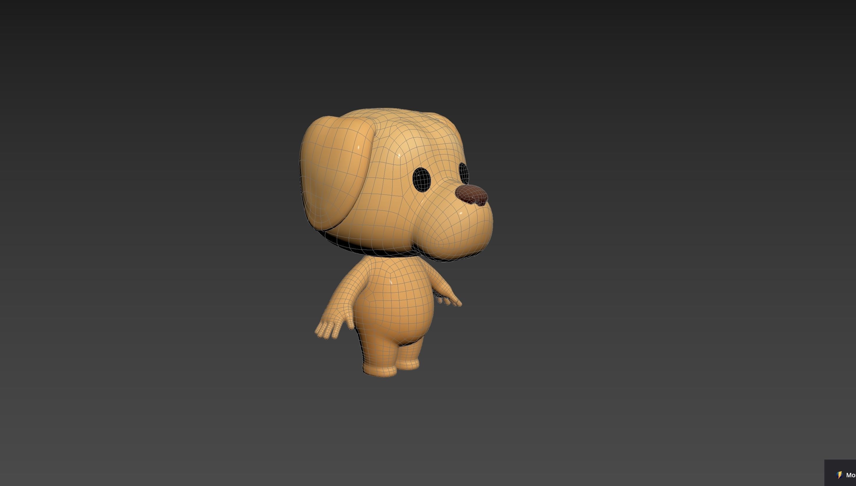 Character207 Golden Retriever Dog 3D model_15