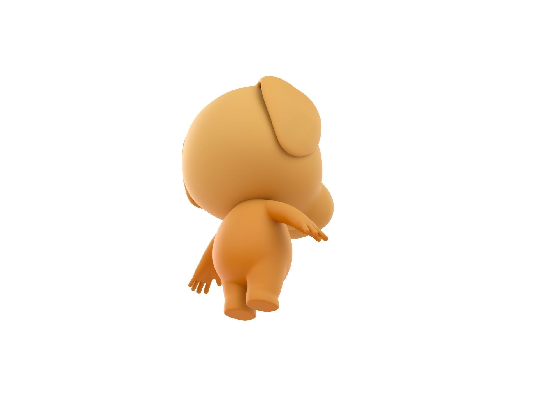 Character207 Golden Retriever Dog 3D model_4