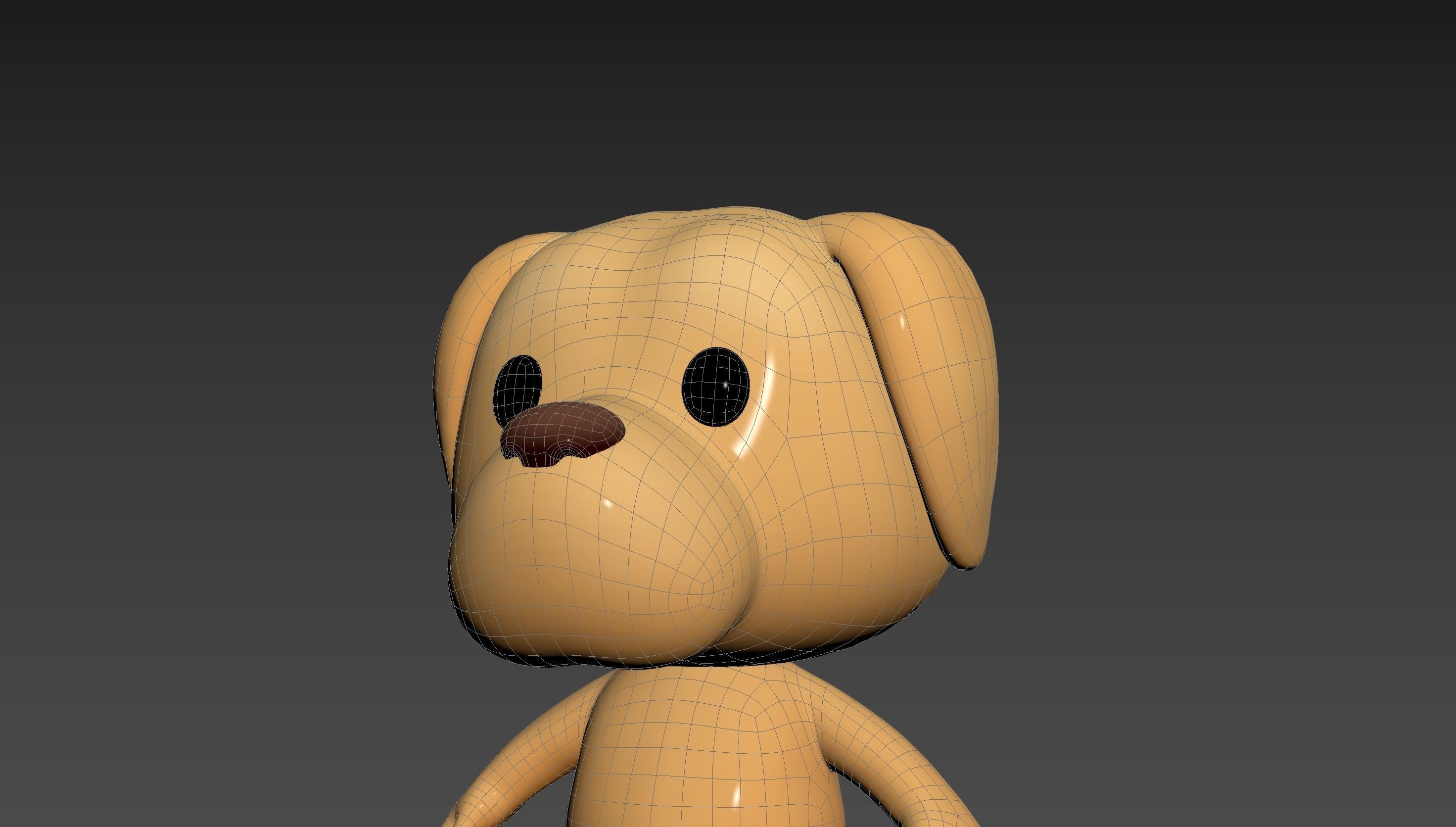 Character207 Golden Retriever Dog 3D model_26