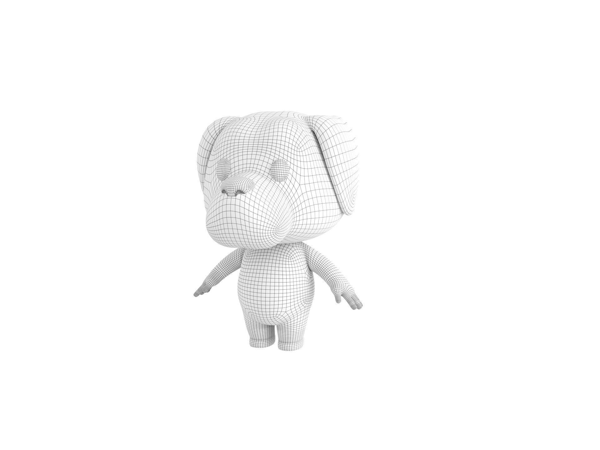 Character207 Golden Retriever Dog 3D model_28