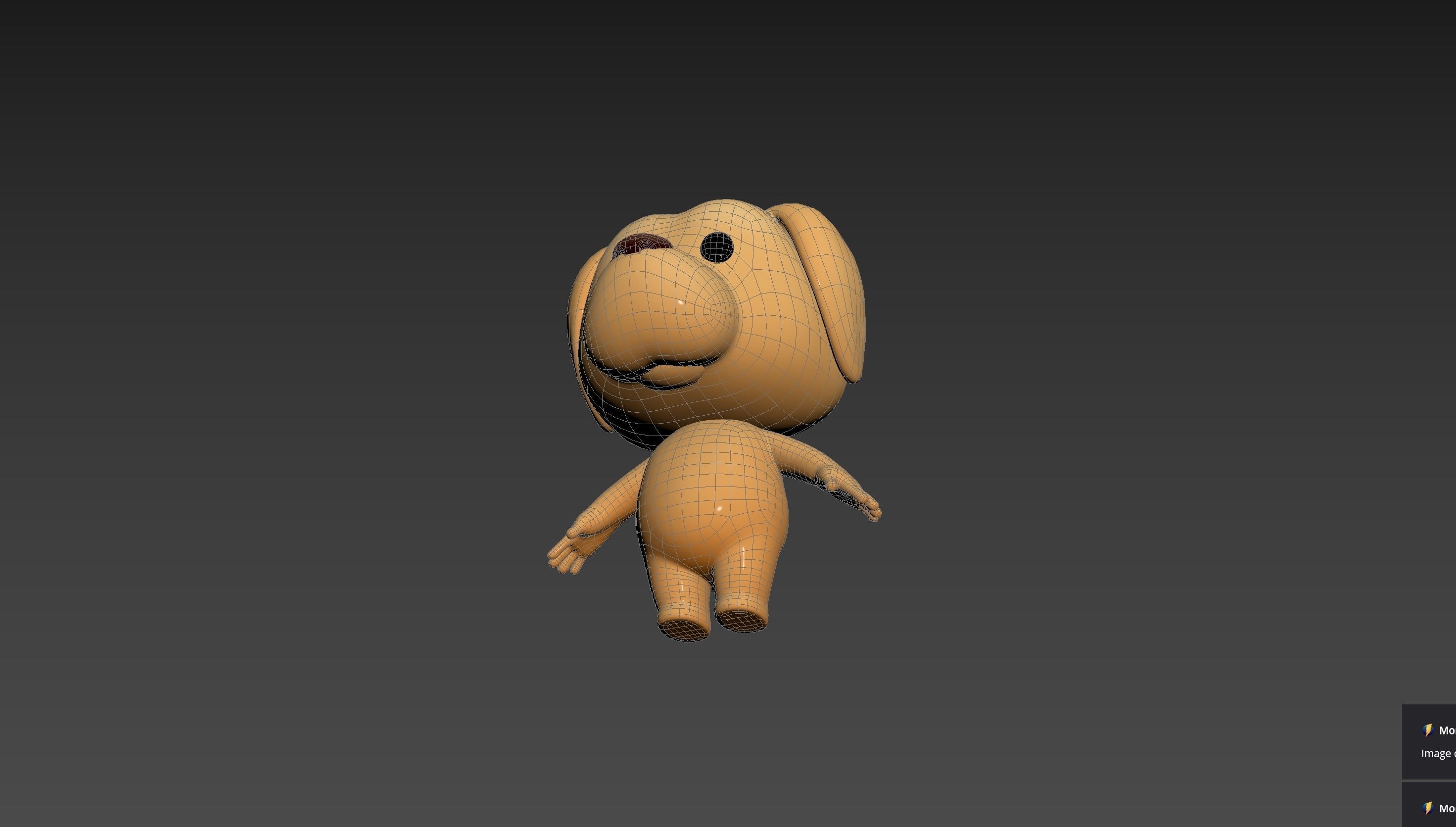 Character207 Golden Retriever Dog 3D model_24